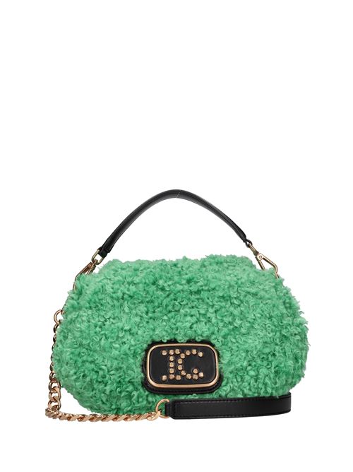 Borsa in ecopelliccia LA CARRIE | TEDDY MED.HAND BAGVERDE-NERO